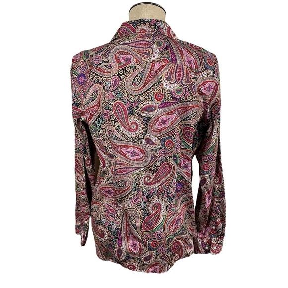 Womens's Chaps Paisley Button-Up Shirt Size Large - Picture 2 of 9